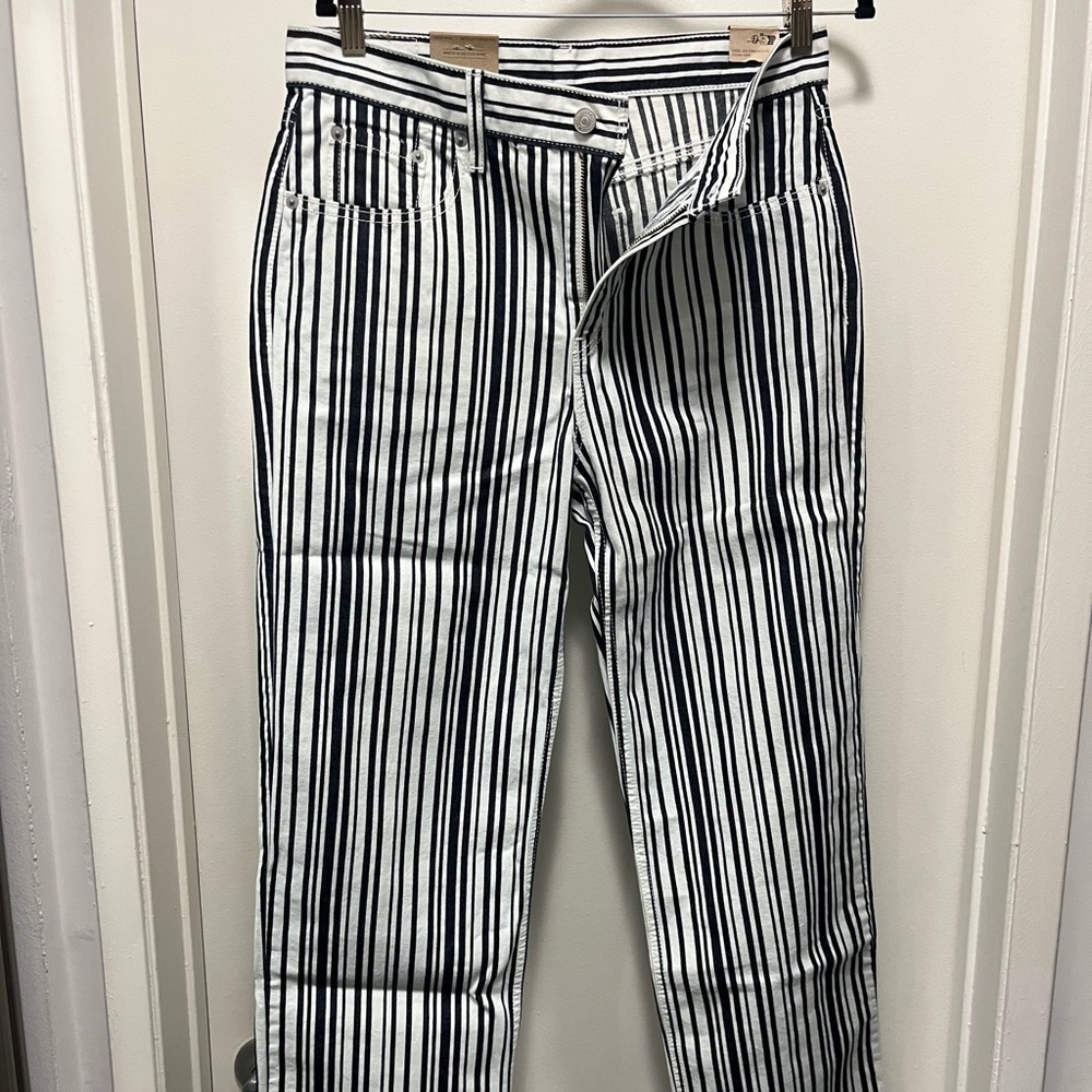 Levi's Dark Navy & White Striped Jeans